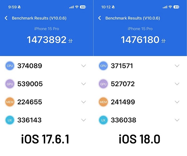 Test iOS 18 bằng AnTuTu Benchmark